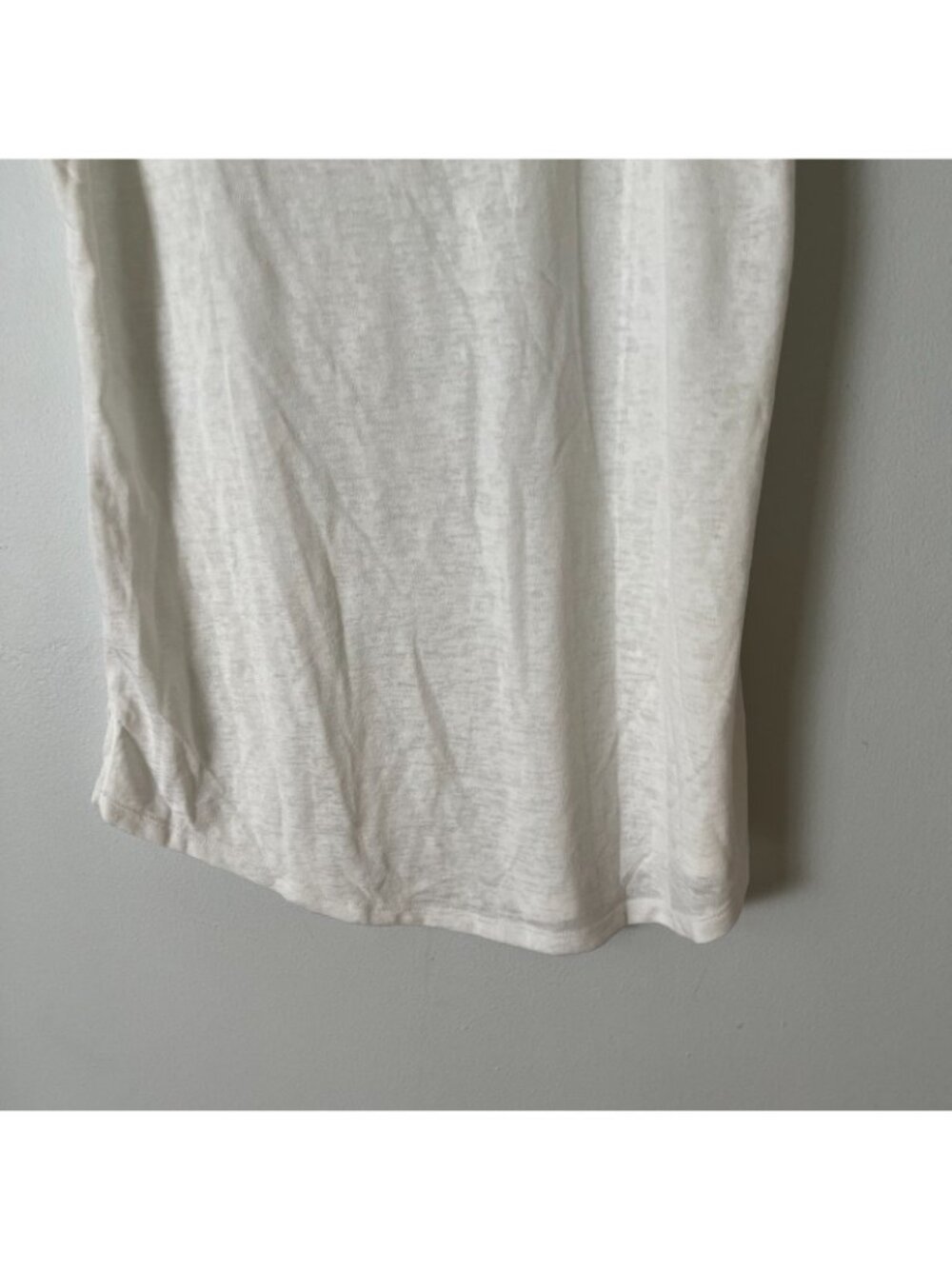 Athleta Getaway White Linen Blend Tank Top Women's Size Medium Tall - Picture 7 of 8